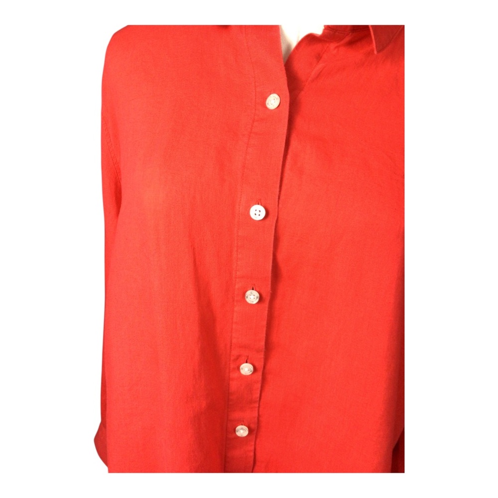 Tommy Bahama Women’s Linen Button-Down Tunic Shirt Cottagecore - Picture 5 of 12